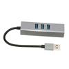 4-портовый USB3.0 хаб многопортовый Plug and Play 5 Гбит/с высокоскоростной USB3.0 к RJ45 сетевой адаптер USB док-станция серебристый