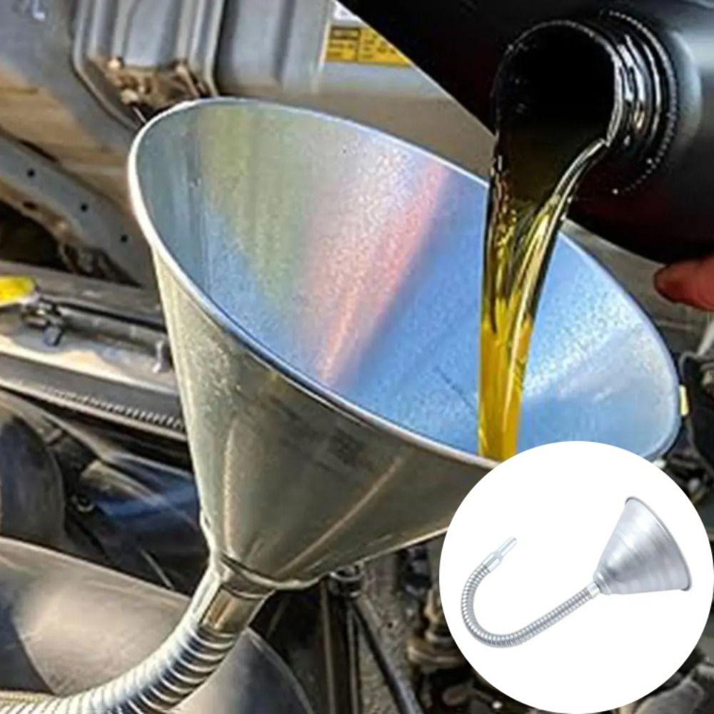 Spillproof Design Adjustable Direction Oil Funnel Multifunction Funnel  Motorcycles Maintenance
