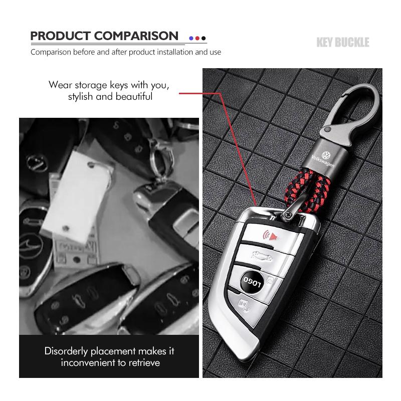 CUP1 Car Styling Blade Head Leather Key Anti-lost Chain Accessories For Volkswagen VW Passat Golf 4 5 6 Tiguan Polo Scirocco Jetta CC