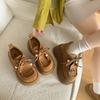 Этнический стиль, туфли-лодочки с мелким вырезом, на толстой подошве, матовые, одинарные, женские, 2025, осенние, новые, с кисточками, бисером, кружевом, повседневные лоферы, одинарные туфли