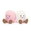 Плюшевая игрушка-декорация Jellycat "Забавный розово-белый зефир" для коллекции