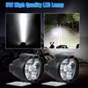 2pcs LED Headlights Motorcycle White Super Bright Auxiliary Working Front Light Scooter Spotlight Additional Spotlight Fog Light