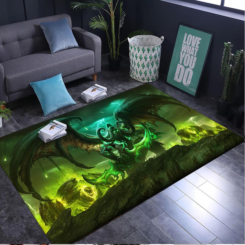 1PC rug World Of Dragon Battle Warcraft Carpet, Chair Rug,Area Rug for Office Bedroom living rooms bedroom, Doormat decor Christmas fan gifts