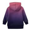 Girls Long Sleeve Printed Gradient Color Children's Hooded Pocket Sweatshirt