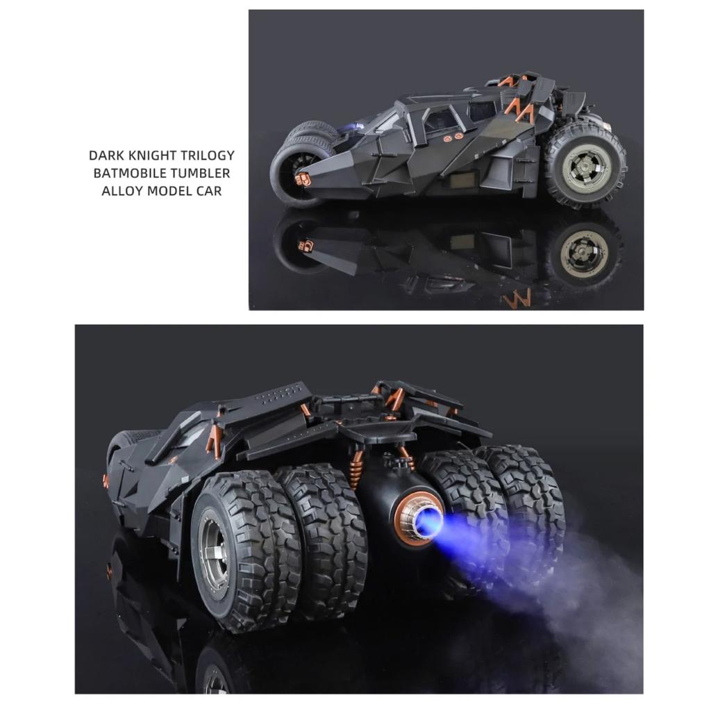 1/18 Scale Batmobile Tumbler Slide Spray Truck Alloy Metal Diecast Car Model Sound & Light Collectibles Hobby Decoration Birthday Gift