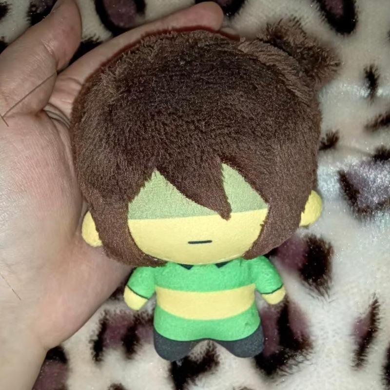 Deltarune 10cm Kris Cotton Doll Keychain Cute Game Character Plush Toy Soft Stuffed Pendant Lovely Collectible Gift Game Fans Bag Hanging Home Decor