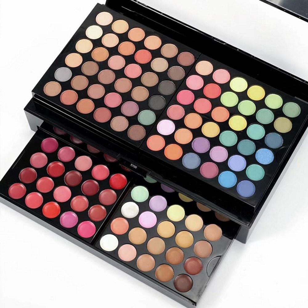 Тени для век, румяна для лица, пудра для бровей, подводка для глаз, карандаш, зеркальная палитра для макияжа, 180 цветов, 1 шт., 180 цветов