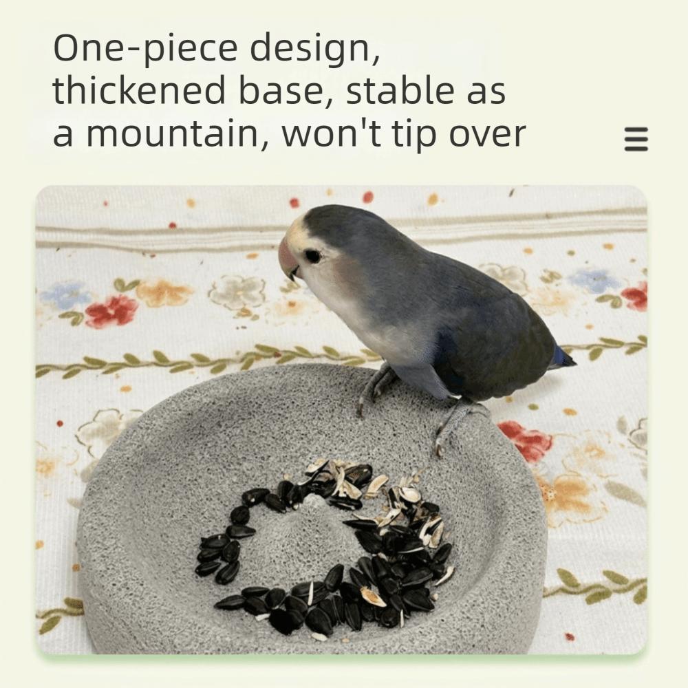 Wear-resistant Parrot Paw Grinding Bowl Anti-Spill Guinea Pigs Food Dish Cage Accessories