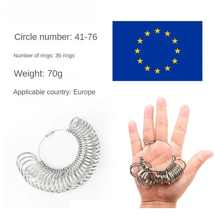 Металлический кольцемер для пальца Алюминиевый сплав Кольцемеры Измеритель Ювелирное дело Измерительная оправка Стандартные размеры Инструменты