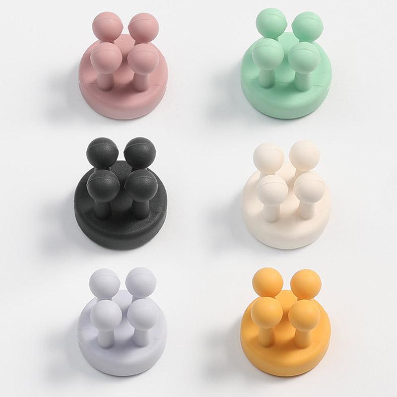 Настенный силиконовый крючок, милые бесшовные самоклеящиеся дверные вешалки, крючки без перфорации, зонтик для ключей, вешалка для полотенец, украшение стены