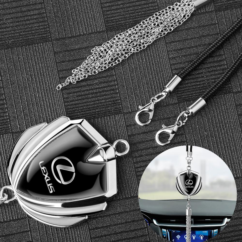 3D Car Metal Hanging Ornament Keychain Rearview Mirror Accessories For LEXUS FSPORT GX460 ES300 RX450h IS250 NX RX GS IS RX400h