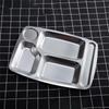 Convenient 304Stainless Steel Tray Divided Plate Compartment Tray Divided Dinner Tray Perfect for Adults and Kids