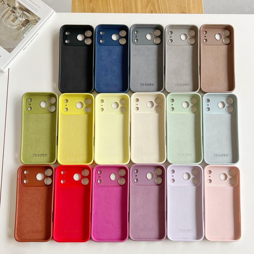 Liquid Silicone Phone Case For iPhone 17 Pro Max 17Air 16 17 Pro 15 14 Plus 16e 13 12 11 Candy Color Matte Coque iPhone17 Pro