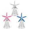 Christmas Tree Topper Resin Starfish Decoration with Spiral Wire Base