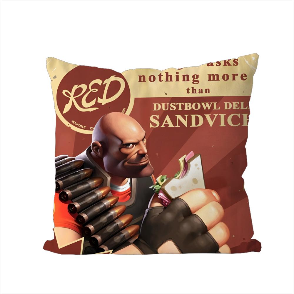Игровой Наволочка Team Fortress 2 Для Автомобиля Дивана Декоративная Домашняя Двусторонняя Печать Плюшевая Квадратная Подушка Декоративная Наволочка