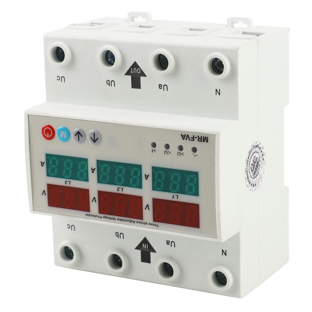 3-фазный регулируемый предохранитель напряжения 220 В с самовозвратом для защиты от повышенного и пониженного напряжения для бытовых нужд