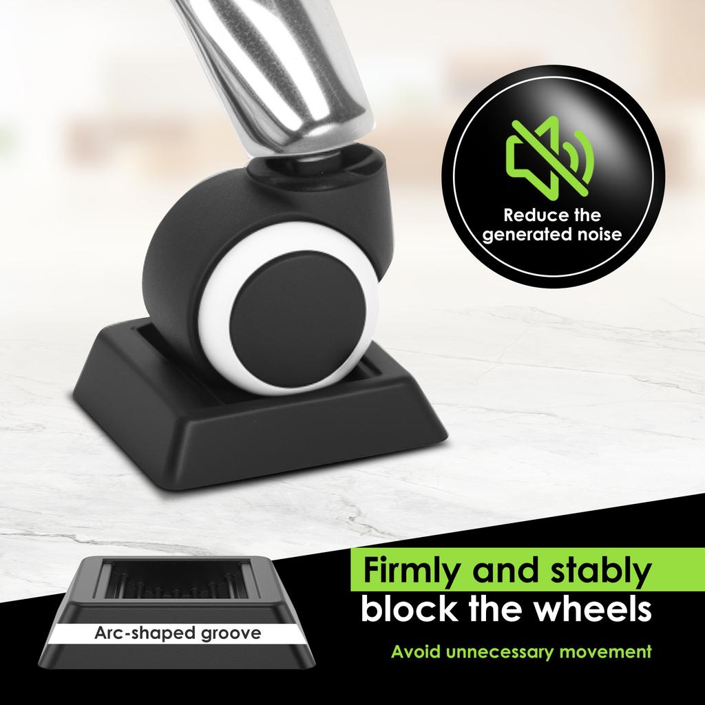 6/12Pcs Chair Wheel Stopper Rubber Anti-Sliding Furniture Pad Caster Cups Chair Roller Feet Mat Floor Protectors Shockproof