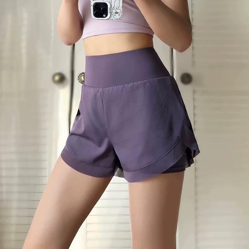 Women's Quick-Drying Mid-Waist Yoga & Running Shorts