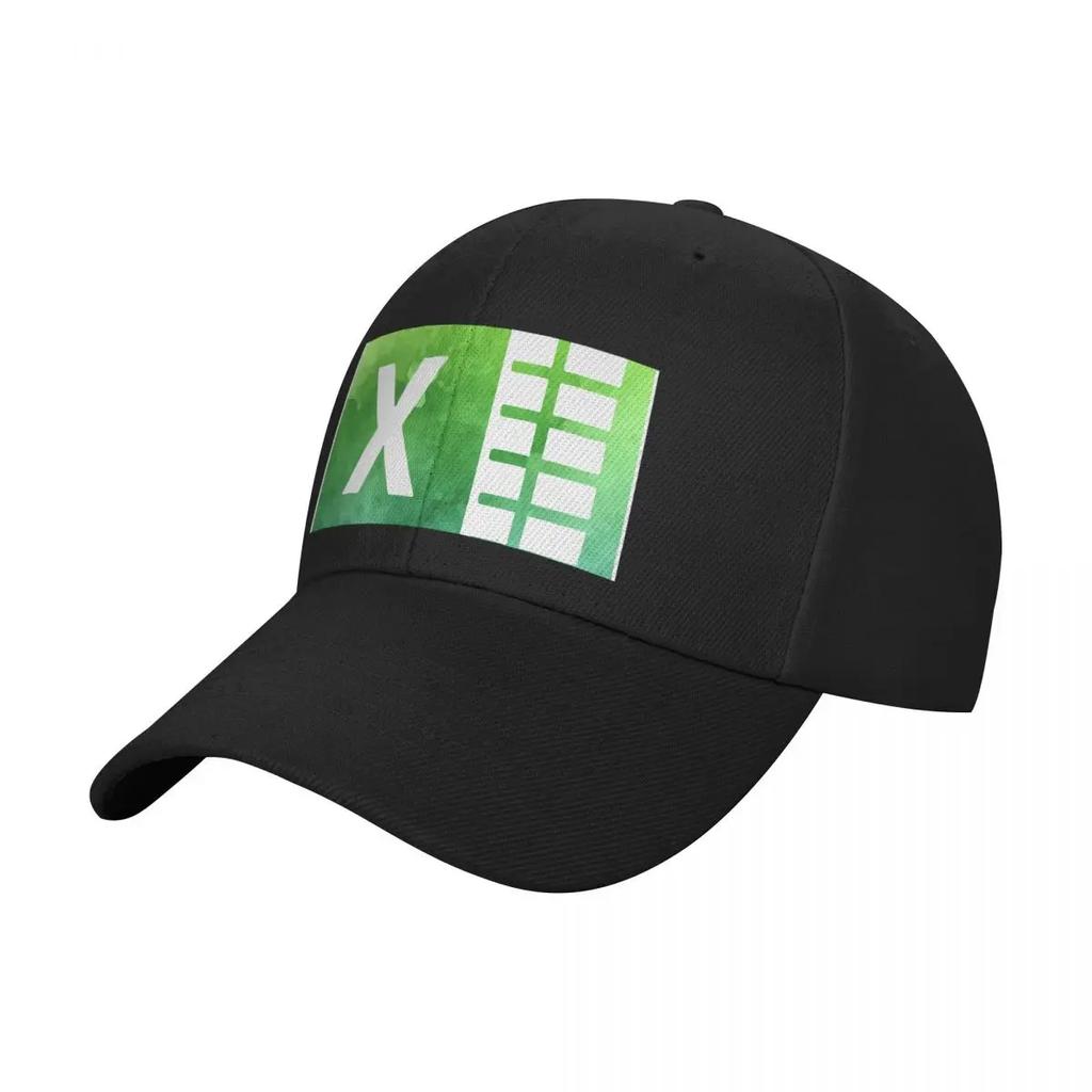 Акварельный логотип Excel Бейсболка Шапка-бини Рыболовная кепка Женские головные уборы Унисекс