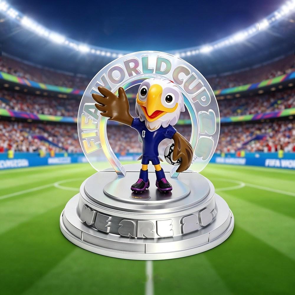 Талисман Чемпионата мира по футболу 2026 FIFA Официальная лицензия 15 см Кленовый Веер-гармошка Свобода Сувенир Фигурка Подарок Настольный Декор PP15 - Миниатюра/Модель