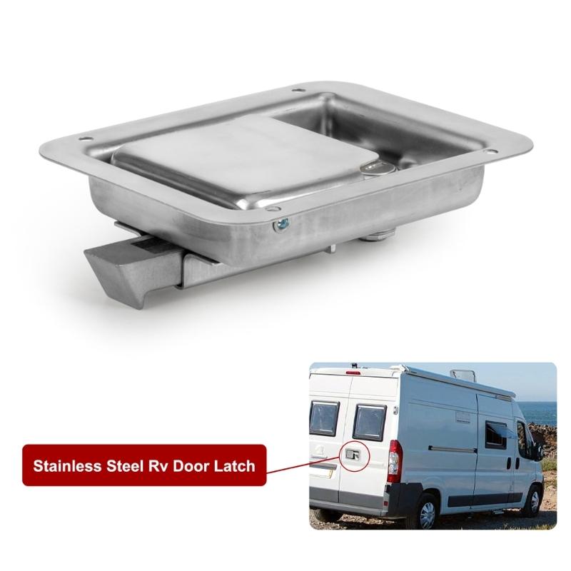 Защелки для ручек ящика для инструментов прицепа из нержавеющей стали с замком Полированные защелки для ящика для инструментов Замок лепестков 6x4 дюйма с 2 ключами