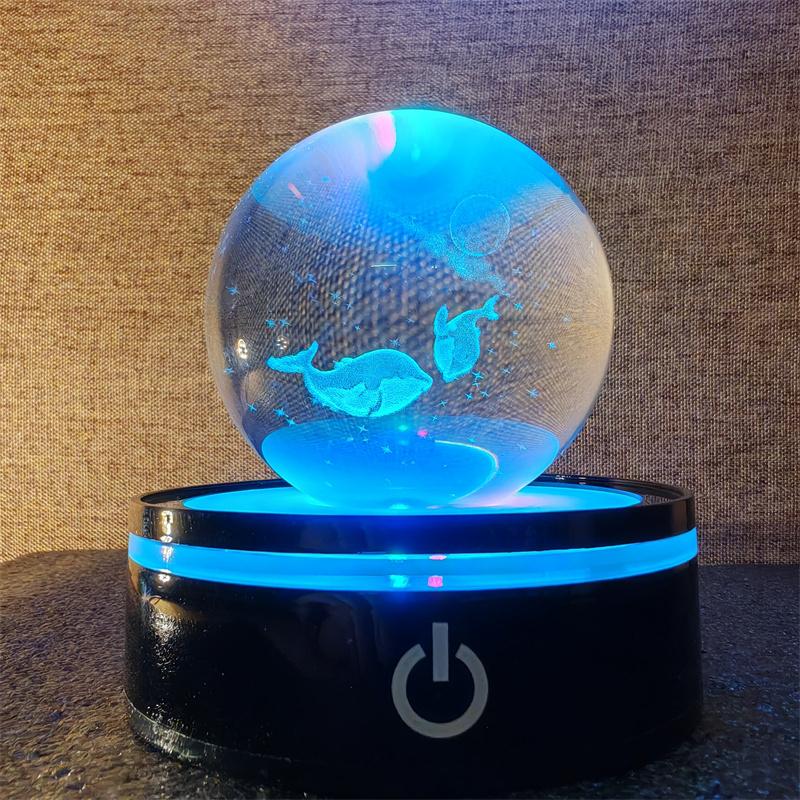 Солнечная система 3d хрустальный шар Хрустальный глобус Лазерная резка Хрустальный шар с шаровой подставкой Декоративные сферы планет Галактика Подарок на день рождения Украшения