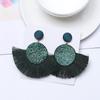 Circular Tassel Earrings Charm Geometric Fringe Earrings Fashion Big Earrings  Valentine's Day
