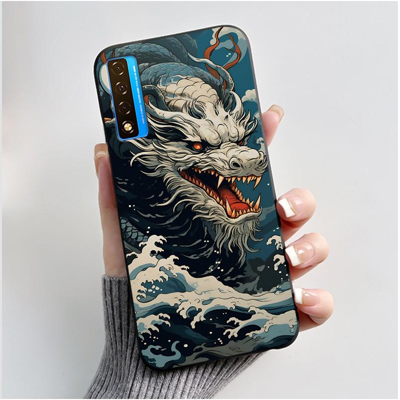 New Casing For TCL 20 5G 20S 20L 20L+ Flower Pattern Shockproof Cover For TCL 20 SE Fashion Cartoon Design Soft Black Case