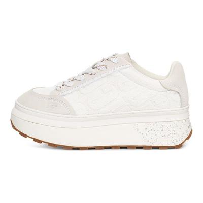 Marin Lace Logo Удобные прочные замшевые туфли на платформе Женские туфли Белые 1125025-WHT