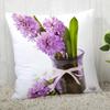 Декор для дома Фиолетовый гиацинт С цветочным узором Наволочки с узором Наволочка для подушки Подходит для дивана Спальни Автомобиля Наволочка