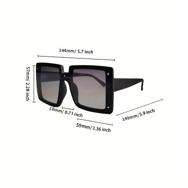 1 Set Oversized Square Trendy Glasses for Men Women Luxury Brand Design Casual Fashion Sunglasses