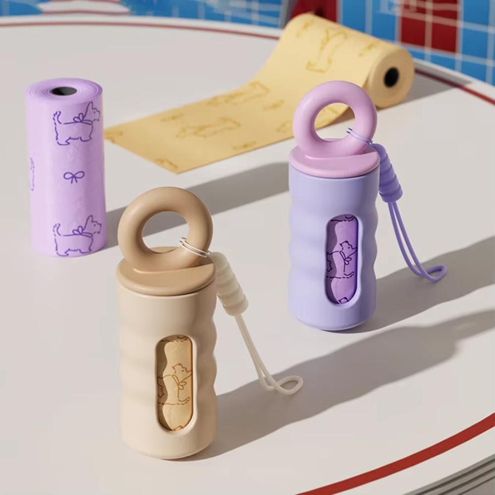 Mini Pet Garbage Bag Dispenser Thickened Pet Waste Bag Dispenser Dog Trash Bag Dispenser Outdoor
