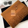 Cashmere Hand Feel Autumn And Winter Solid Color Scarf Women'S Thick Tassel Simple And Versatile Soft And Warm Imitation Cashmere Shawl
