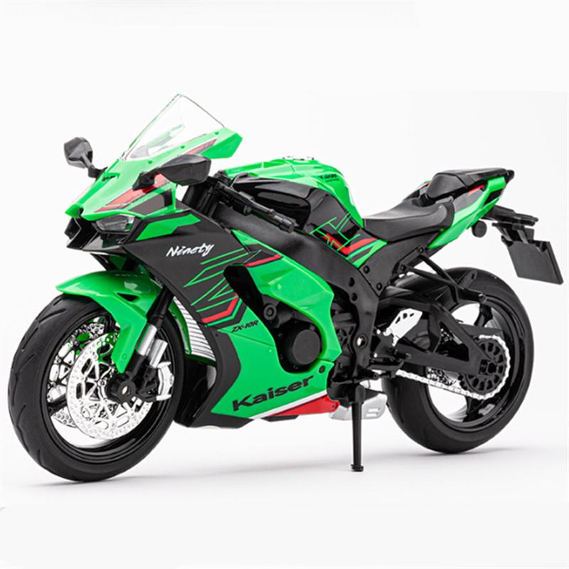 1/12 Kawasaki Ninja ZX-10R Heavy Locomoti Alloy Motorcycle Model Cross-country Racing Motorcycle Model Sound Light Kids Toy Gift