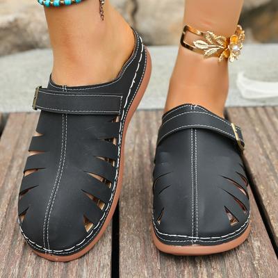 Мода 2025 Новые летние женские тапочки Модные сандалии с закрытым носком Слипоны на платформе Удобные винтажные туфли на танкетке Шлепанцы женские