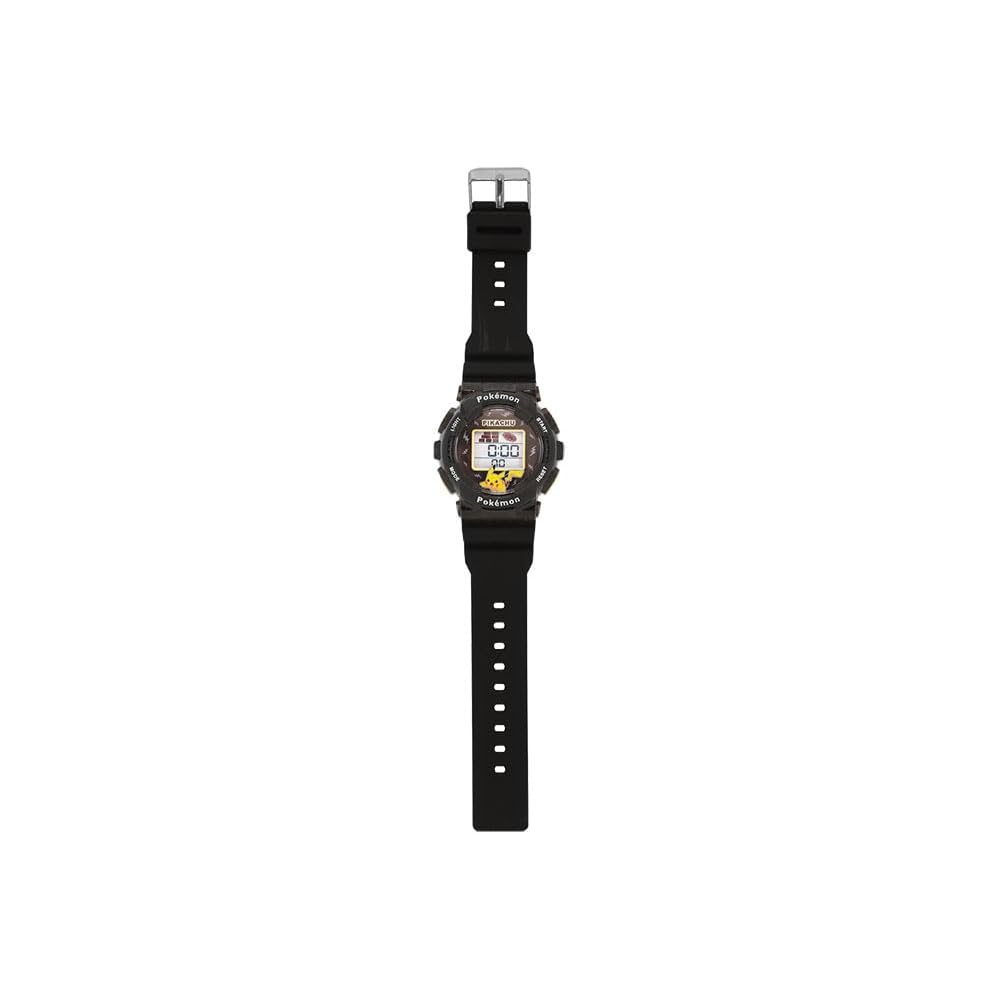 Цифровые часы Sun Flame J-AXIS Пикачу с EL-подсветкой, календарем, секундомером, будильником, унисекс, для детей, черный