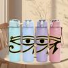 1PC Ancient Eye Symbol 750ml Color Plastic Sports Water Bottle Leakproof Flip Straw Lid Suitable for Sports Office Home Use