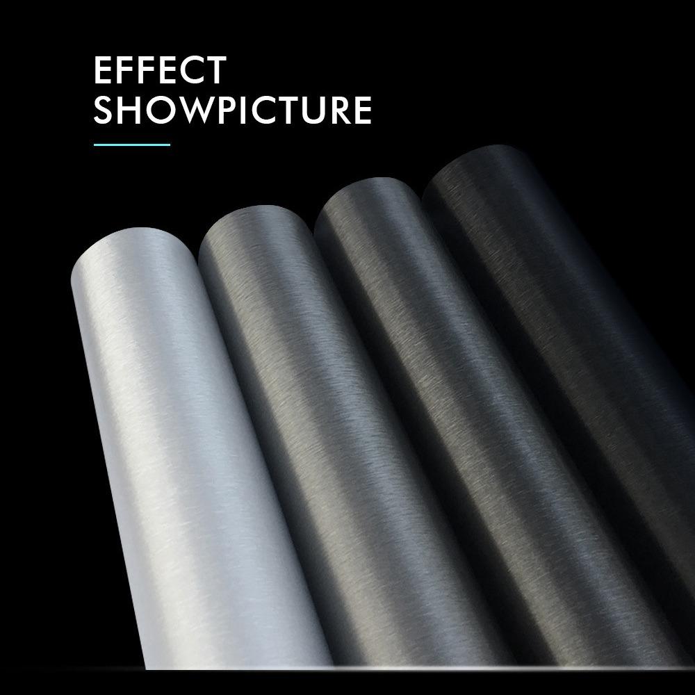 ПВХ Наклейки на Авто Матовые Текстура Brushed Aluminum Водонепроницаемые Металлик Премиум Стайлинг Авто Серебристые Наклейки Крутые Черные Серые