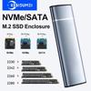 M.2 SSD Enclosure Dual Protocol NVME/NGFF SATA SSD USB 3.1 Type C 10Gbps Mobile Hard Disk Case For NVMe M.2 SSD M Key/B+M Key