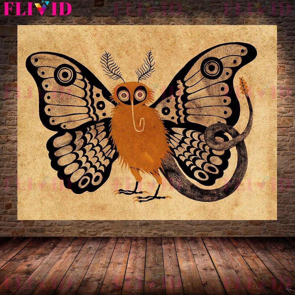 Таинственные существа мифологии, винтажная настенная живопись на холсте, легендарные волшебные существа, художественный плакат с принтом, домашний декор без рамки