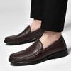 Мода Модный бренд Мужские дышащие полые повседневные лоферы Высококачественные мужские удобные туфли из коровьей кожи верхнего слоя на мягкой подошве