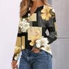 Женская рубашка с цветочным принтом, с длинным рукавом, элегантные повседневные топы, модная рубашка