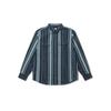 Levis FW22 Striped Long Sleeve Loose Casual Shirt Men Shirts Green A1919-0005