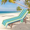 Convenient Lounge Chair Cover, Microfiber Towel for Poolside And Garden Use