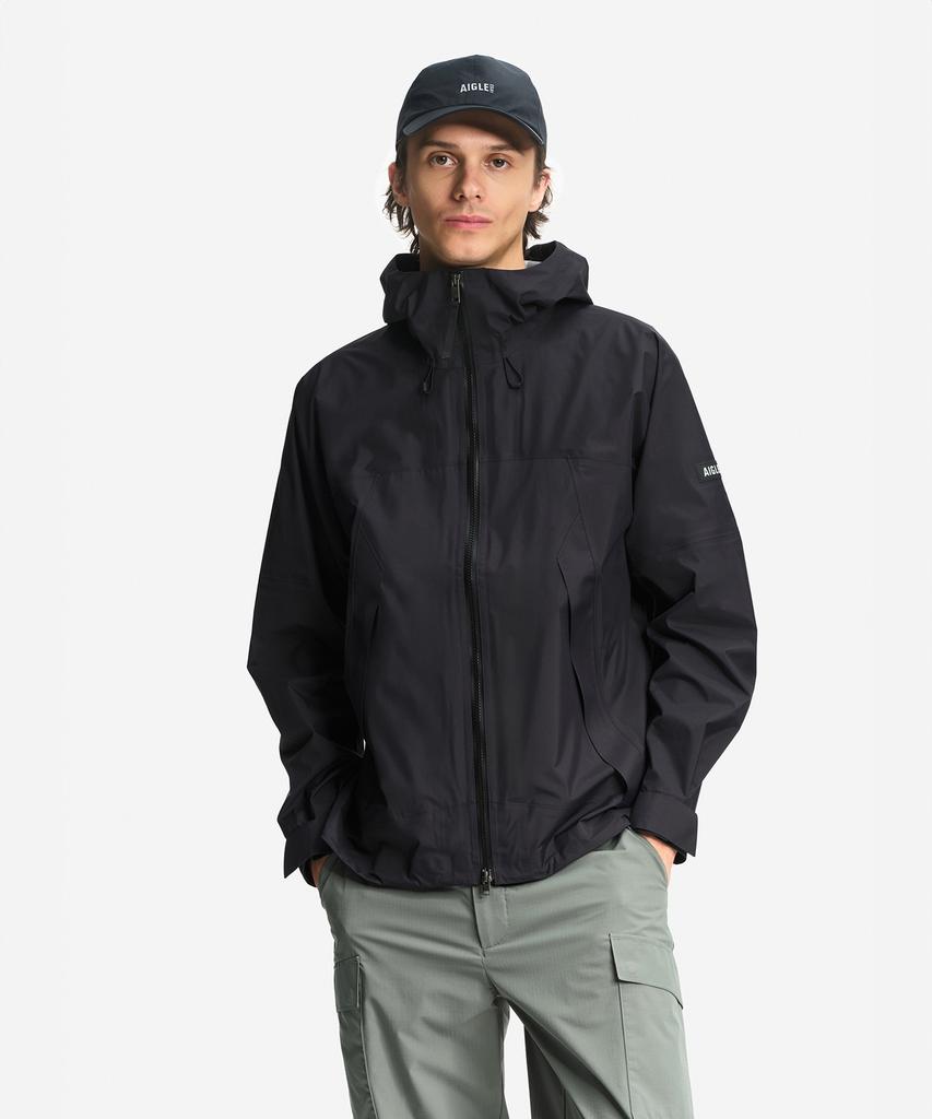 Aigle Men'S 3-Layer Mt. Short Hooded Windbreaker Ais26Mout010Noi
