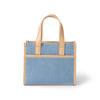 New Lee Fabric+Artificial Leather Tote Shoulder Bag, Crossbody Bag, Handbag Regular Women's Light Denim Blue LE240074M-521