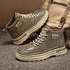 Модные мужские ботинки, высокие повседневные спортивные туфли для мужчин, дизайнерские нескользящие ботинки на толстой подошве для активного отдыха, рабочие ботинки для мужчин, новые