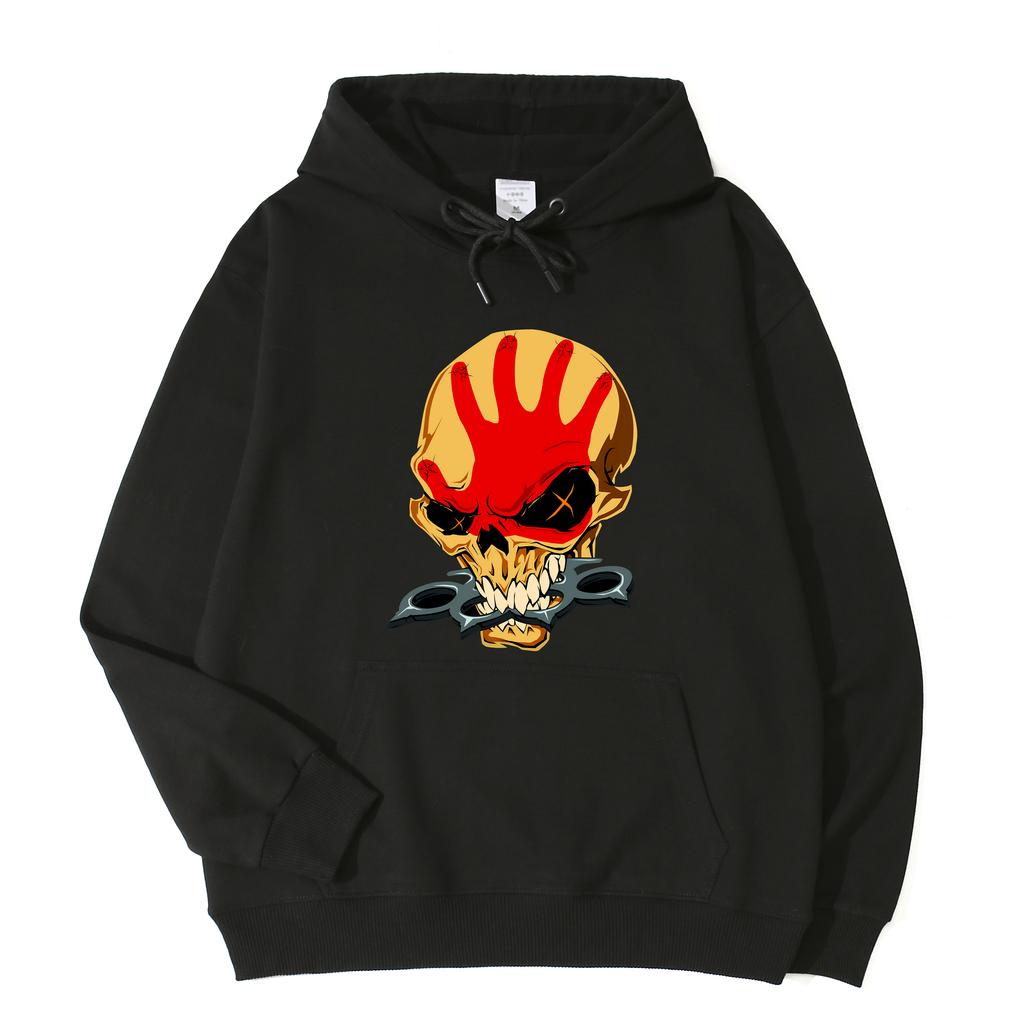 Осень/Зима Рэп-группа Five Finger Death Punch Худи Флисовое Теплое Худи Свободное Модное Мужское и Женское Худи с Капюшоном и Длинным Рукавом