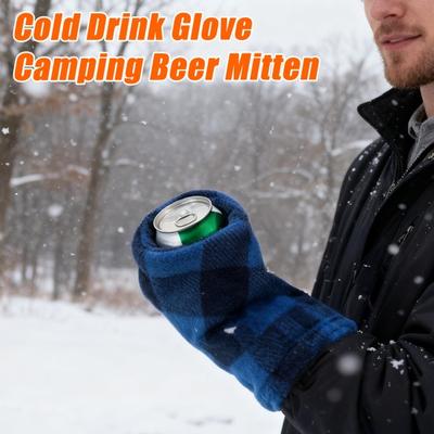 1 шт. Пивная варежка Вязаная Сшитая Варежка для напитков Держатель для пивной банки Варежка Сохраняет руки в тепле Подарок Белый слон Подарок-прикол для любителей пива