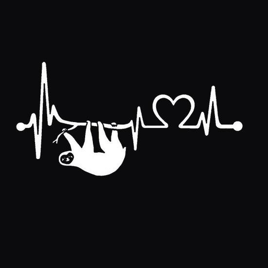 Забавный ленивец сердцебиение автомобиль грузовик светоотражающие наклейки украшения